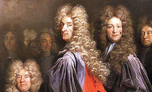 الشعر المستعار للرجال في القرن السابع عشر