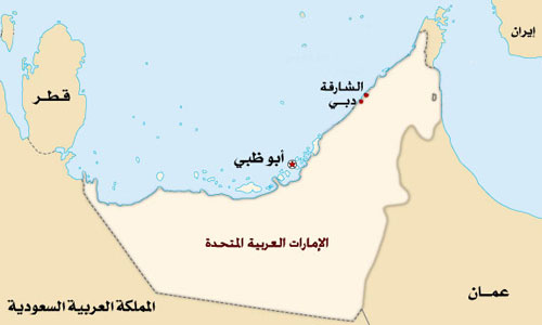 خريطة الإمارات